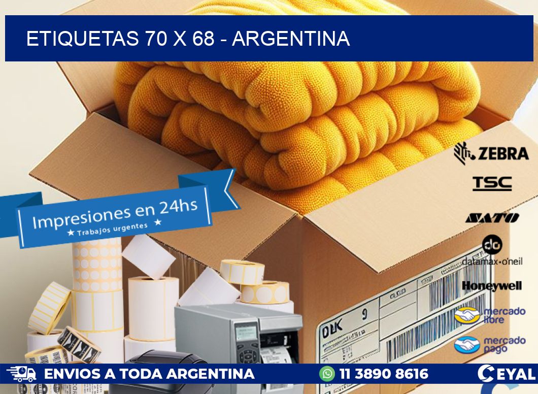 ETIQUETAS 70 x 68 - ARGENTINA