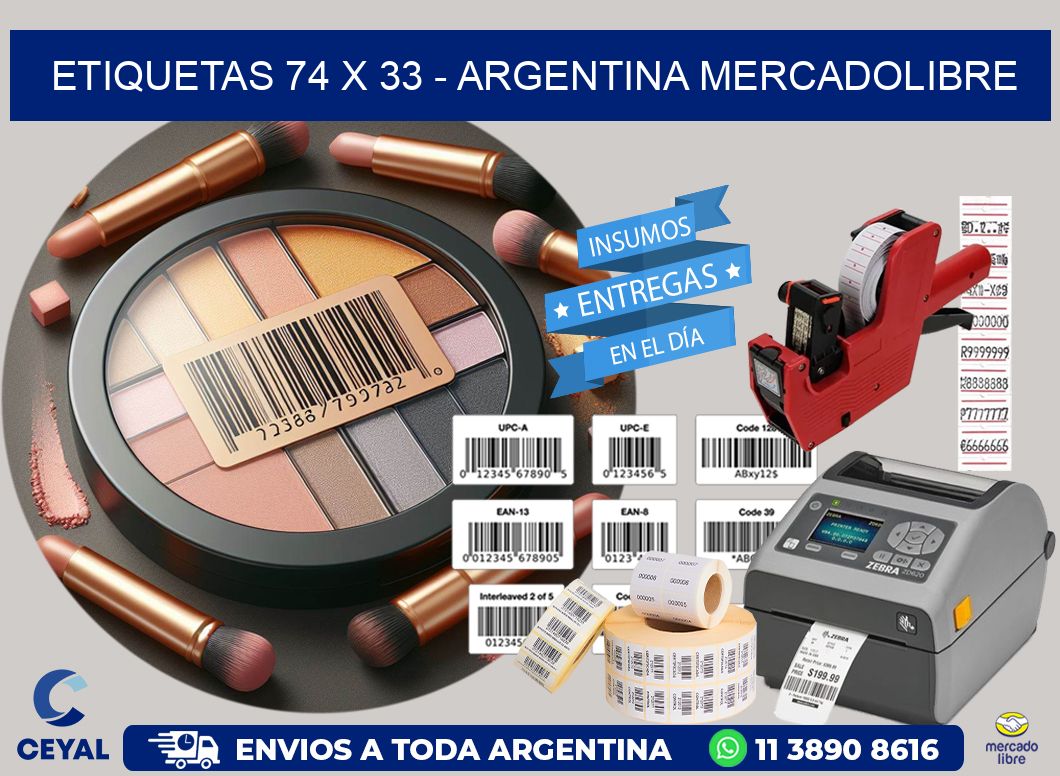 ETIQUETAS 74 x 33 - ARGENTINA MERCADOLIBRE