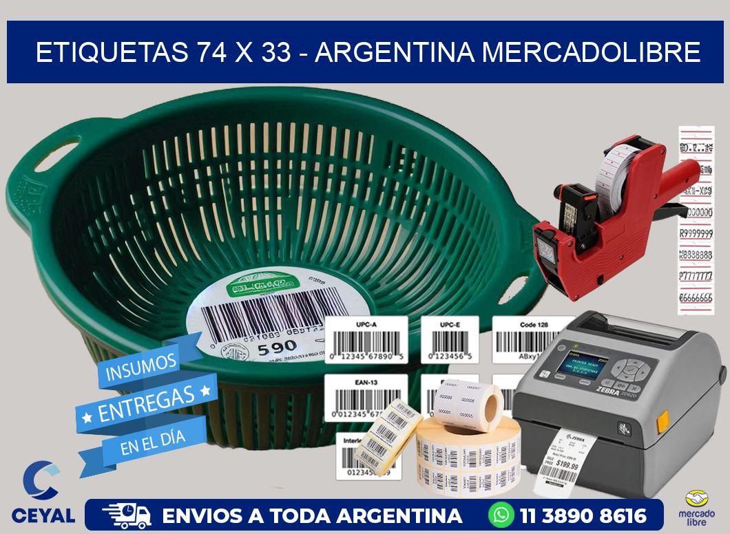 ETIQUETAS 74 x 33 – ARGENTINA MERCADOLIBRE