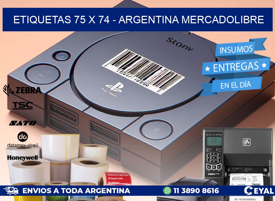 ETIQUETAS 75 x 74 - ARGENTINA MERCADOLIBRE