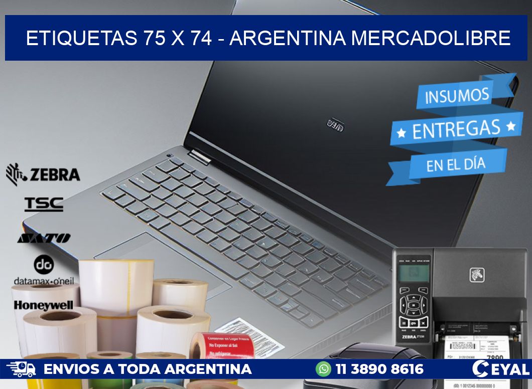 ETIQUETAS 75 x 74 - ARGENTINA MERCADOLIBRE