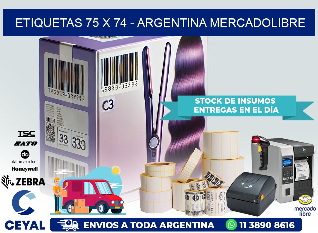 ETIQUETAS 75 x 74 – ARGENTINA MERCADOLIBRE