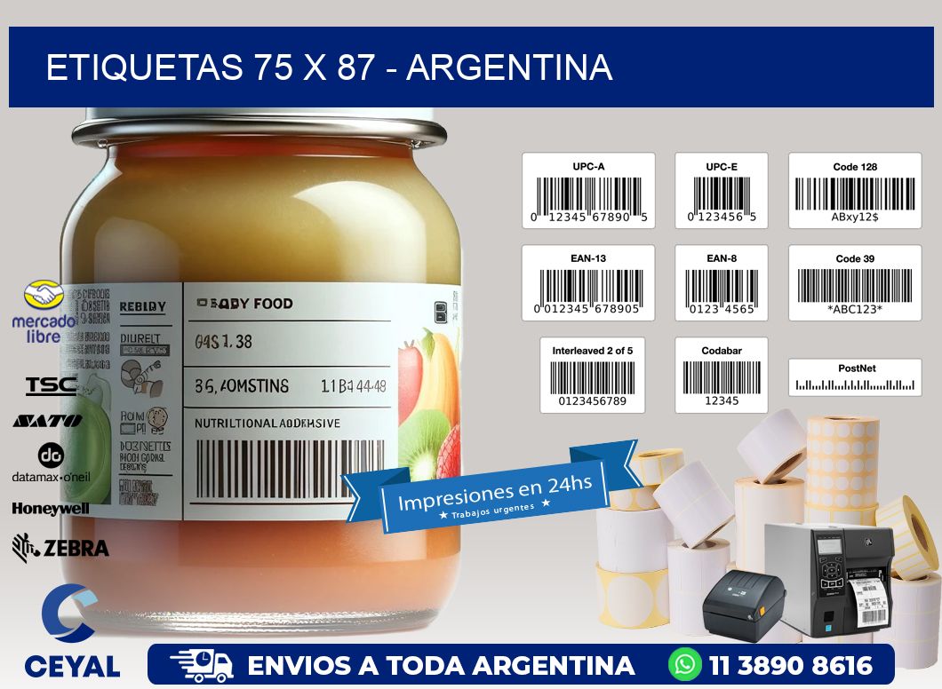 ETIQUETAS 75 x 87 - ARGENTINA