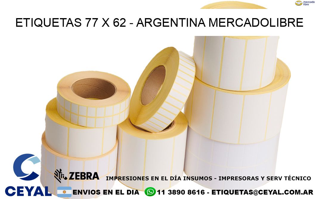 ETIQUETAS 77 x 62 - ARGENTINA MERCADOLIBRE