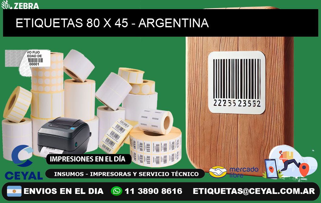 ETIQUETAS 80 x 45 - ARGENTINA