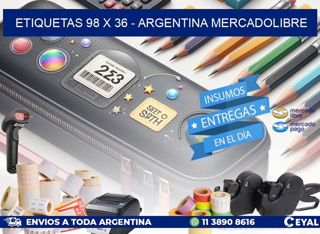 ETIQUETAS 98 x 36 - ARGENTINA MERCADOLIBRE