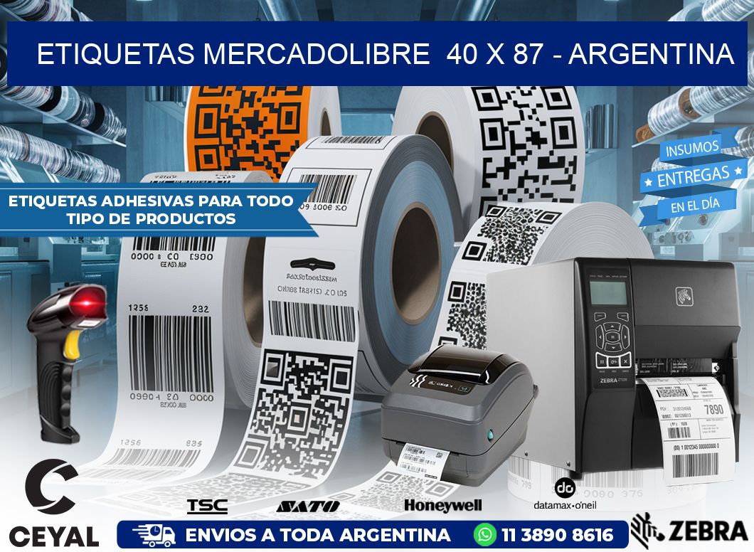 ETIQUETAS MERCADOLIBRE  40 x 87 – ARGENTINA