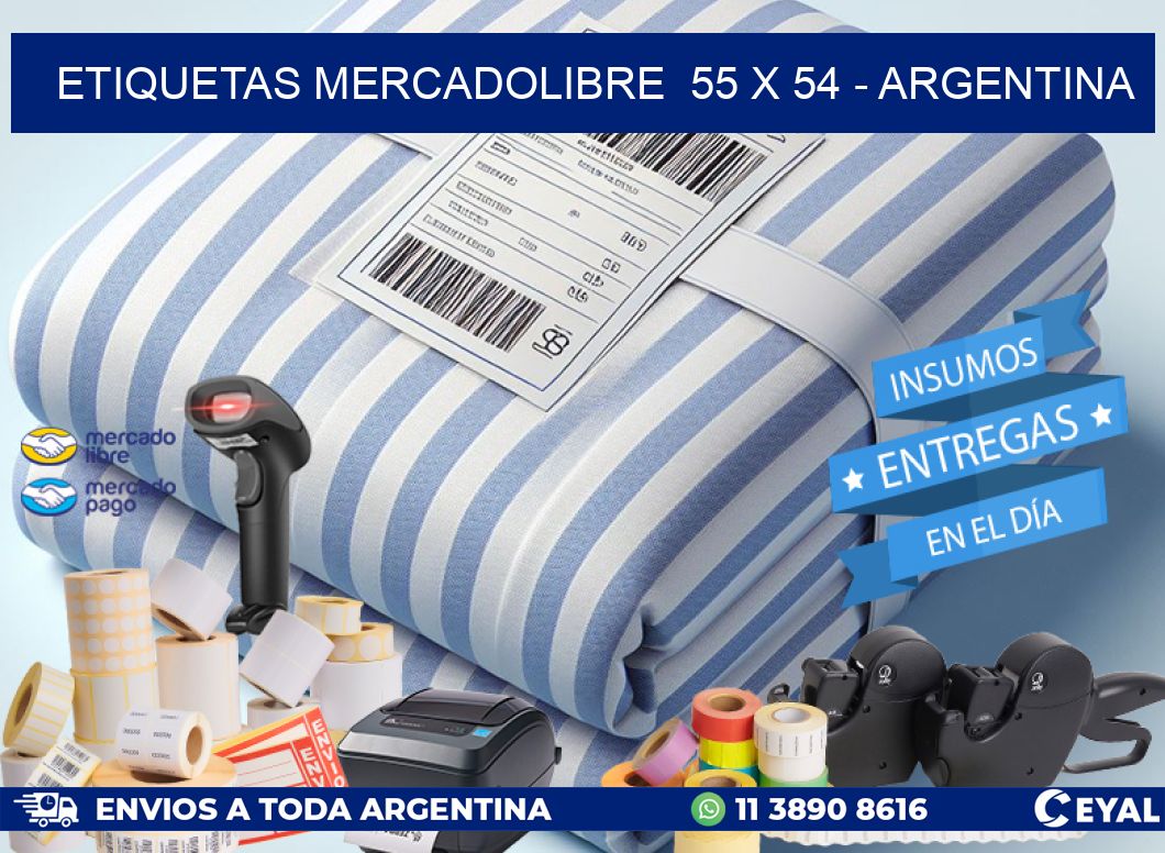 ETIQUETAS MERCADOLIBRE  55 x 54 - ARGENTINA