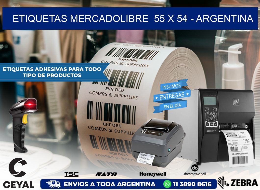 ETIQUETAS MERCADOLIBRE  55 x 54 – ARGENTINA