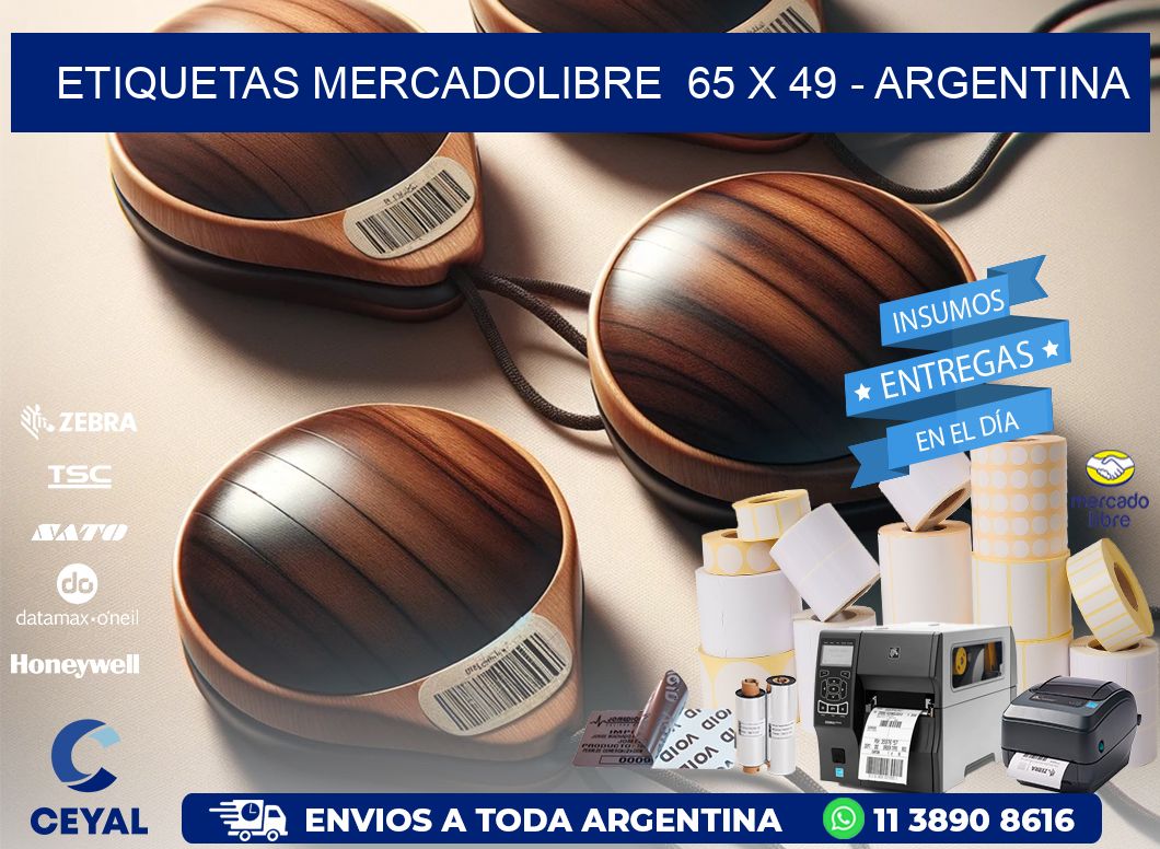 ETIQUETAS MERCADOLIBRE  65 x 49 - ARGENTINA