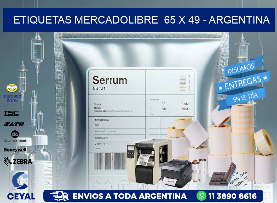 ETIQUETAS MERCADOLIBRE  65 x 49 – ARGENTINA