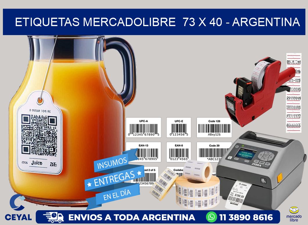 ETIQUETAS MERCADOLIBRE  73 x 40 – ARGENTINA