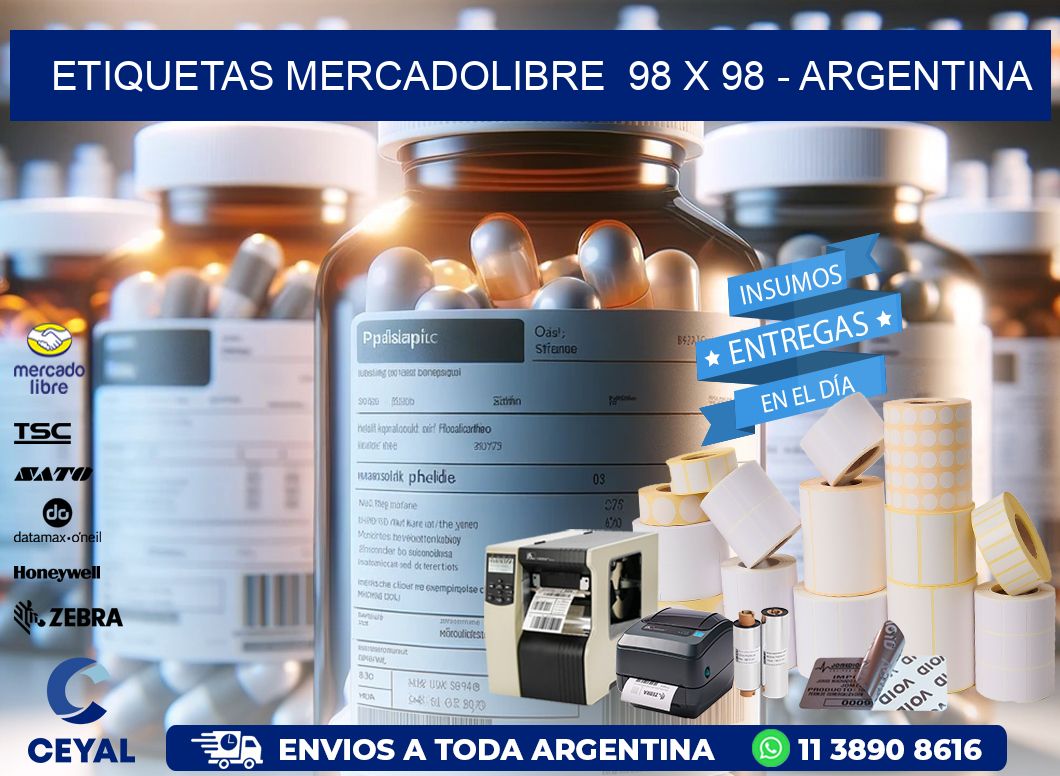 ETIQUETAS MERCADOLIBRE  98 x 98 – ARGENTINA