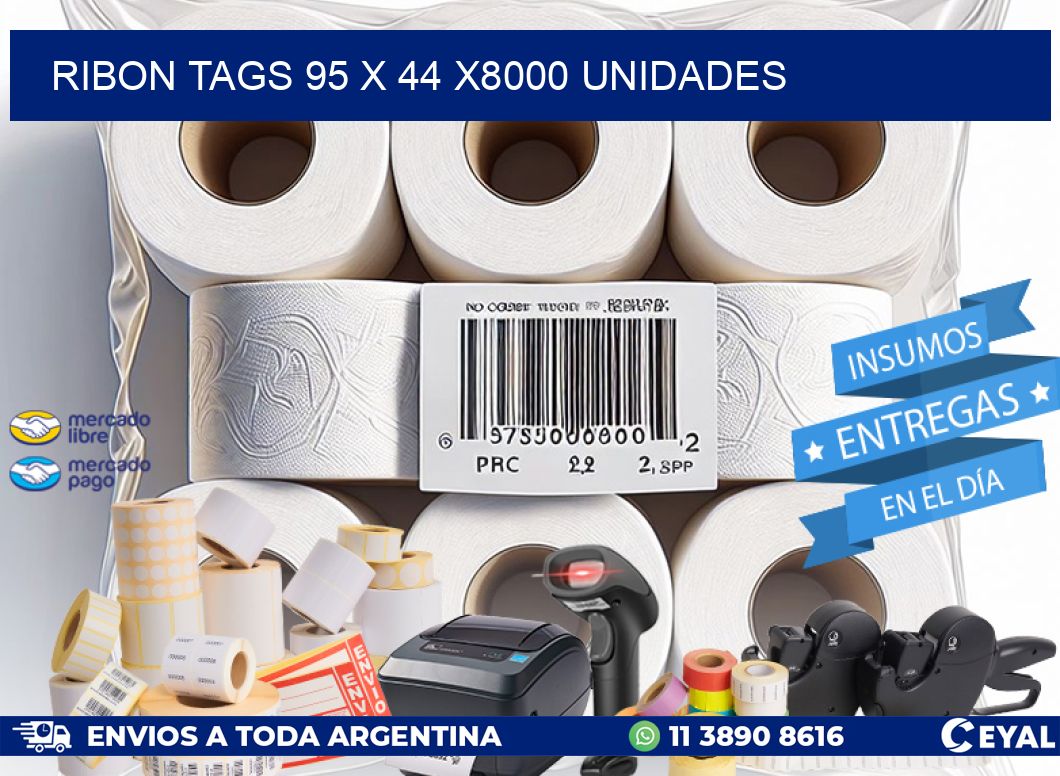 RIBON TAGS 95 x 44 X8000 UNIDADES