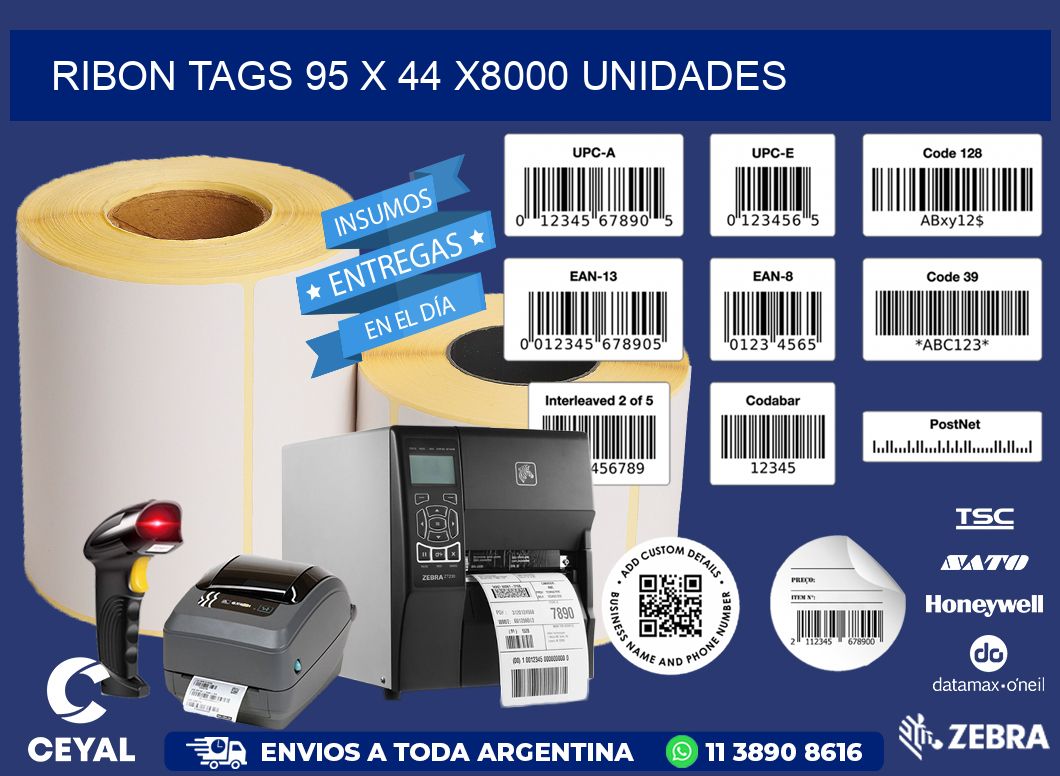 RIBON TAGS 95 x 44 X8000 UNIDADES