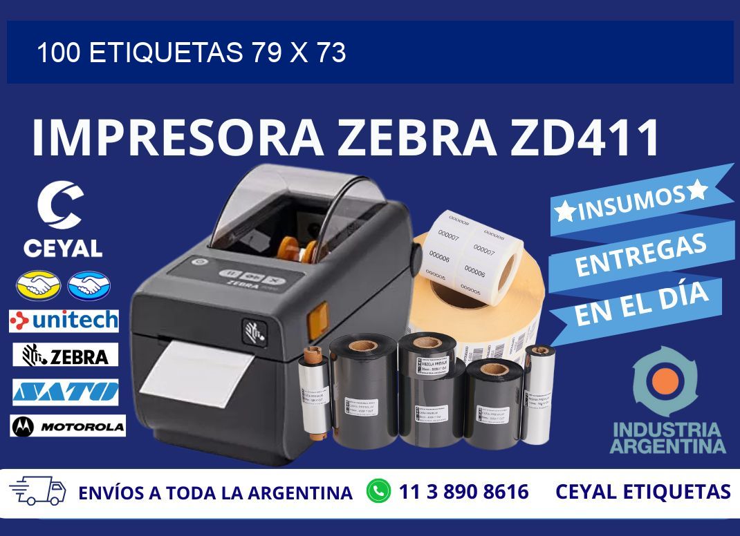 100 ETIQUETAS 79 x 73