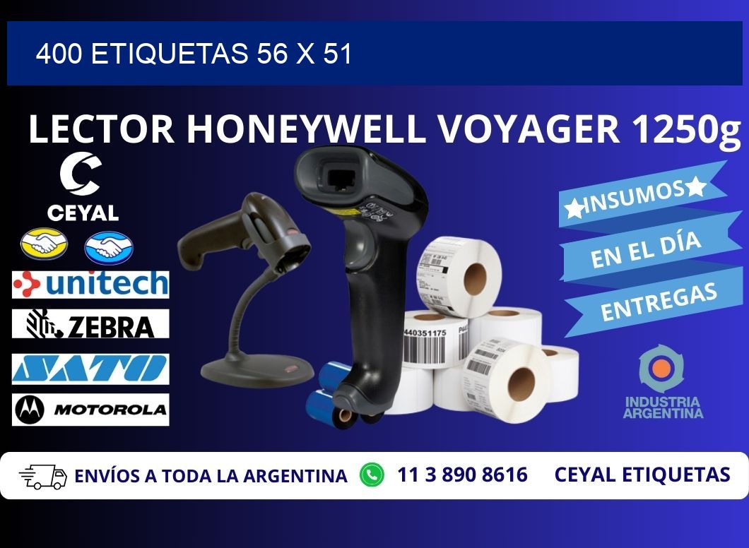 400 ETIQUETAS 56 x 51