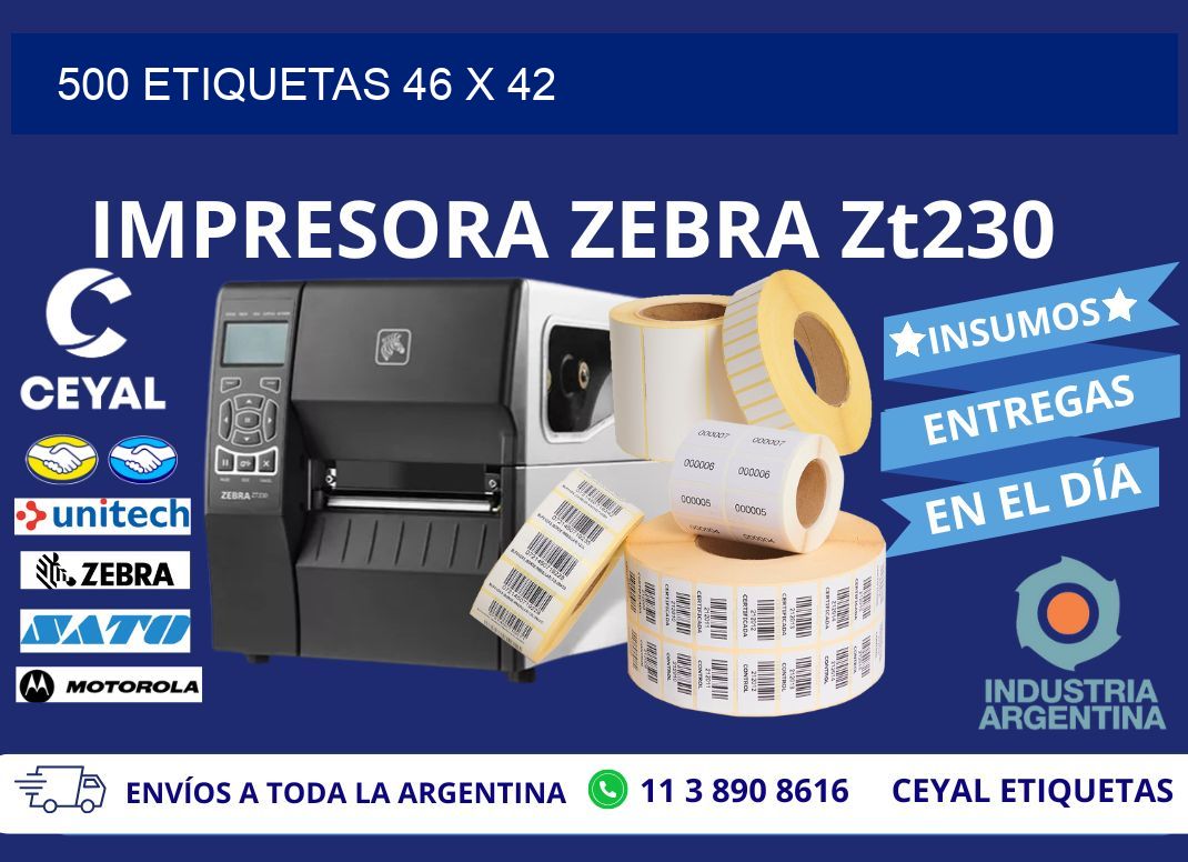 500 ETIQUETAS 46 x 42