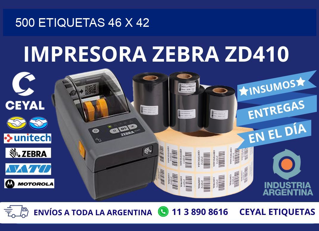 500 ETIQUETAS 46 x 42
