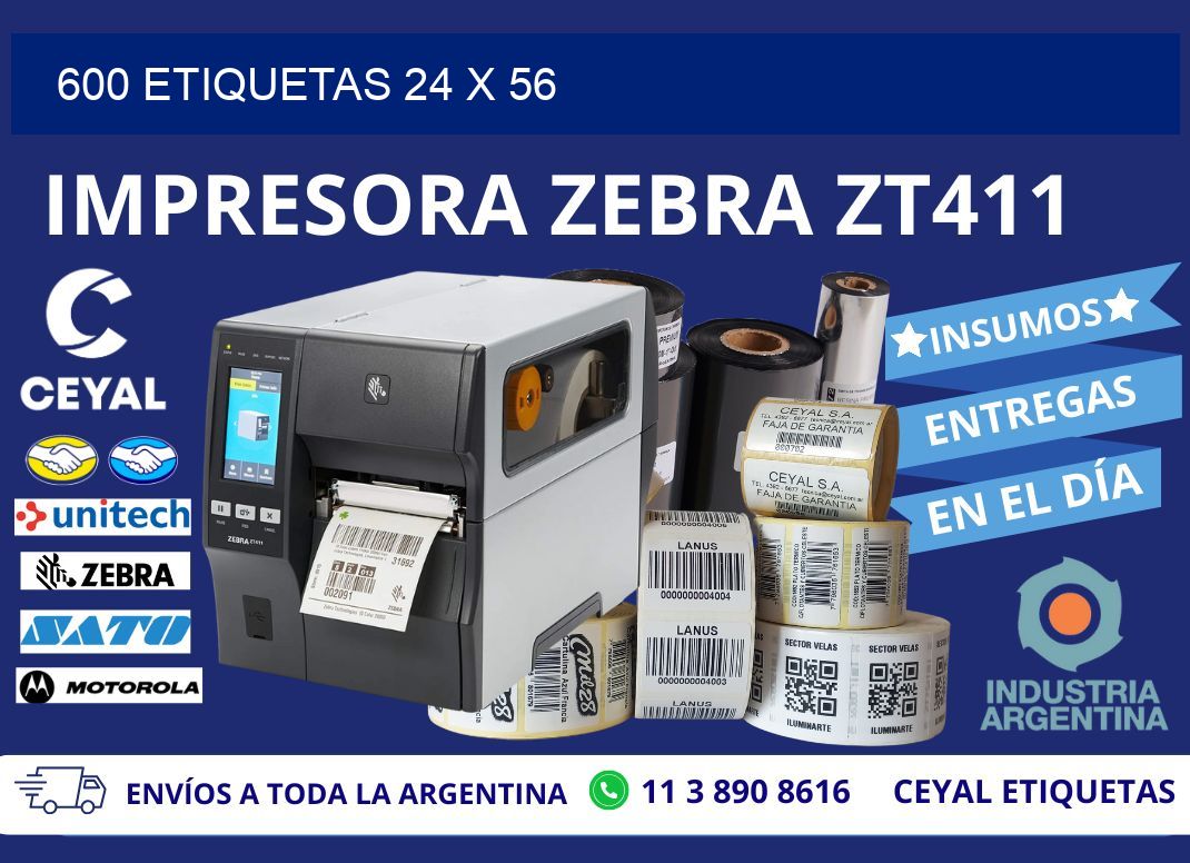 600 ETIQUETAS 24 x 56