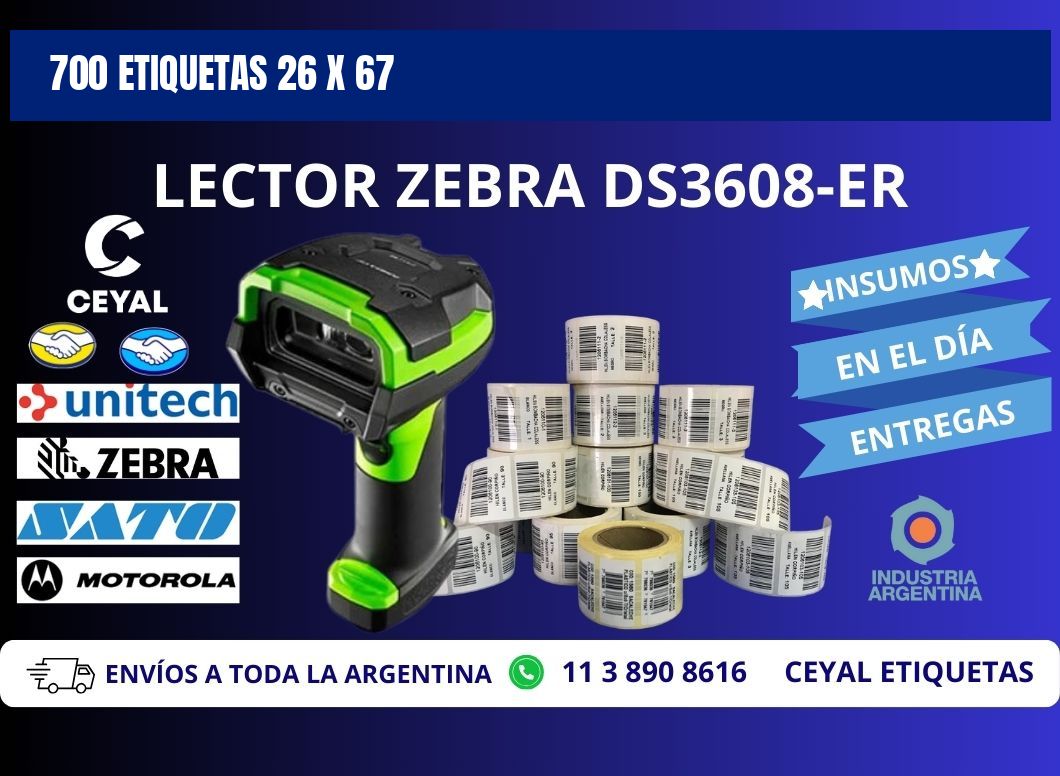 700 ETIQUETAS 26 x 67