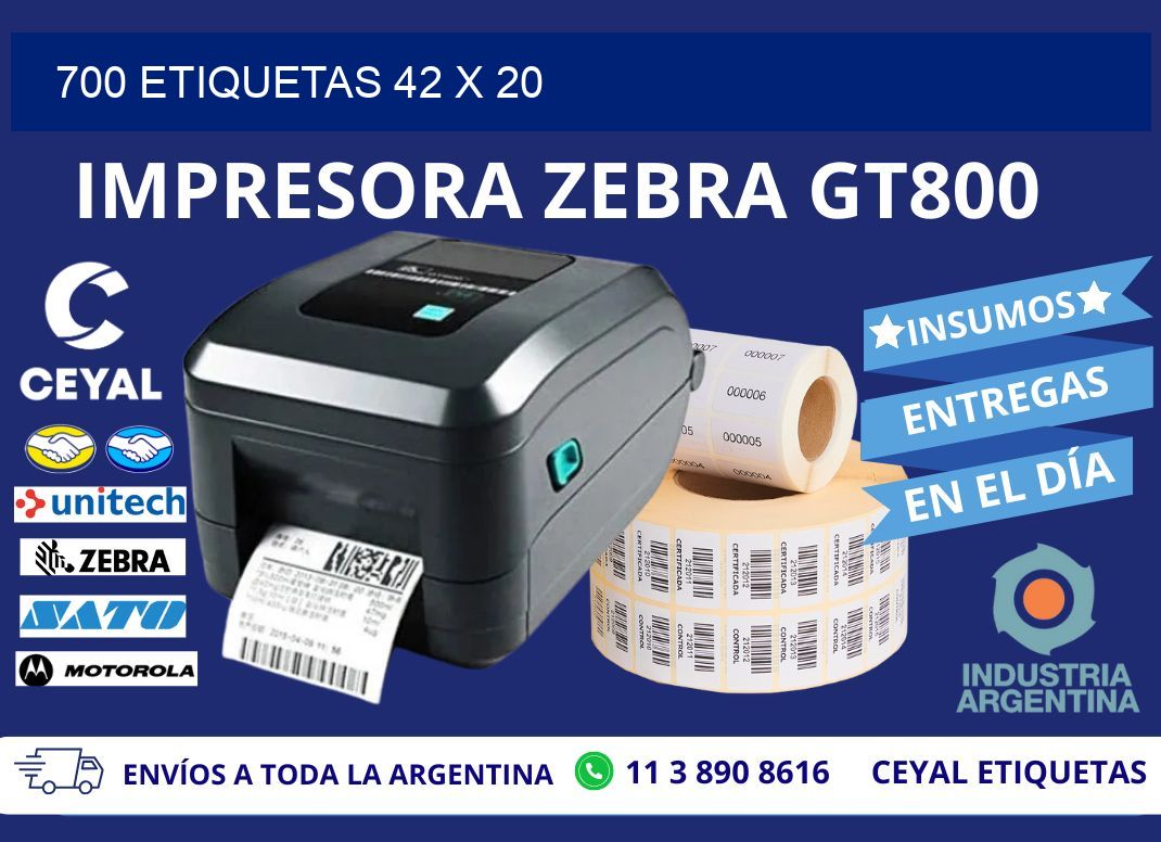 700 ETIQUETAS 42 x 20
