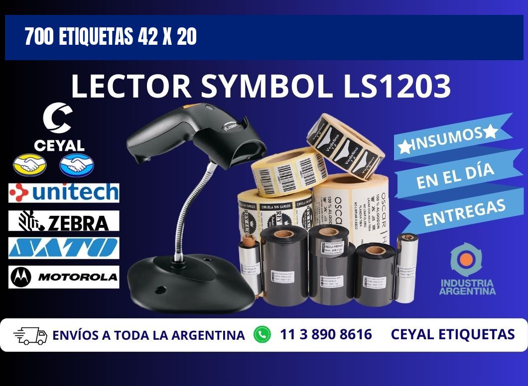 700 ETIQUETAS 42 x 20