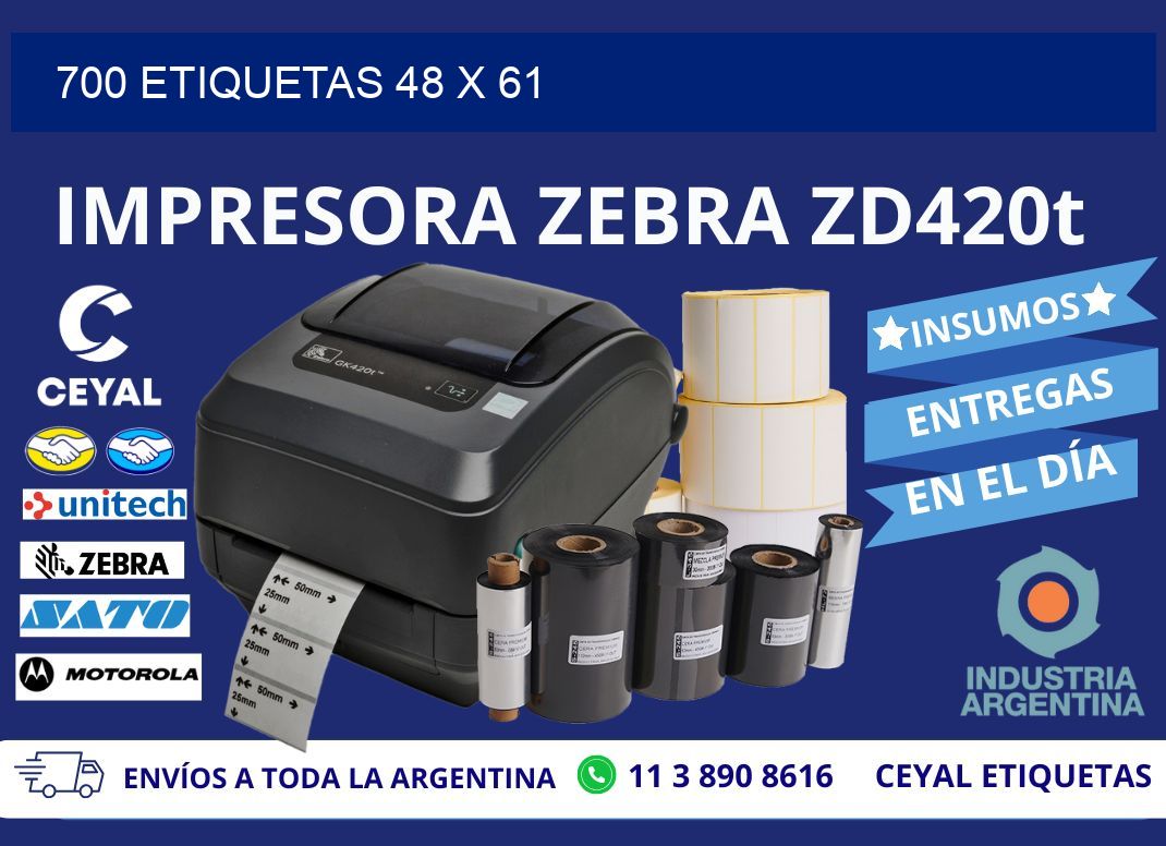 700 ETIQUETAS 48 x 61