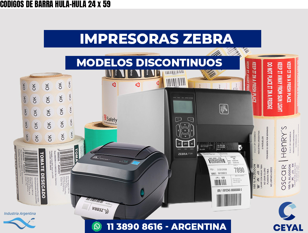 CODIGOS DE BARRA HULA-HULA 24 x 59