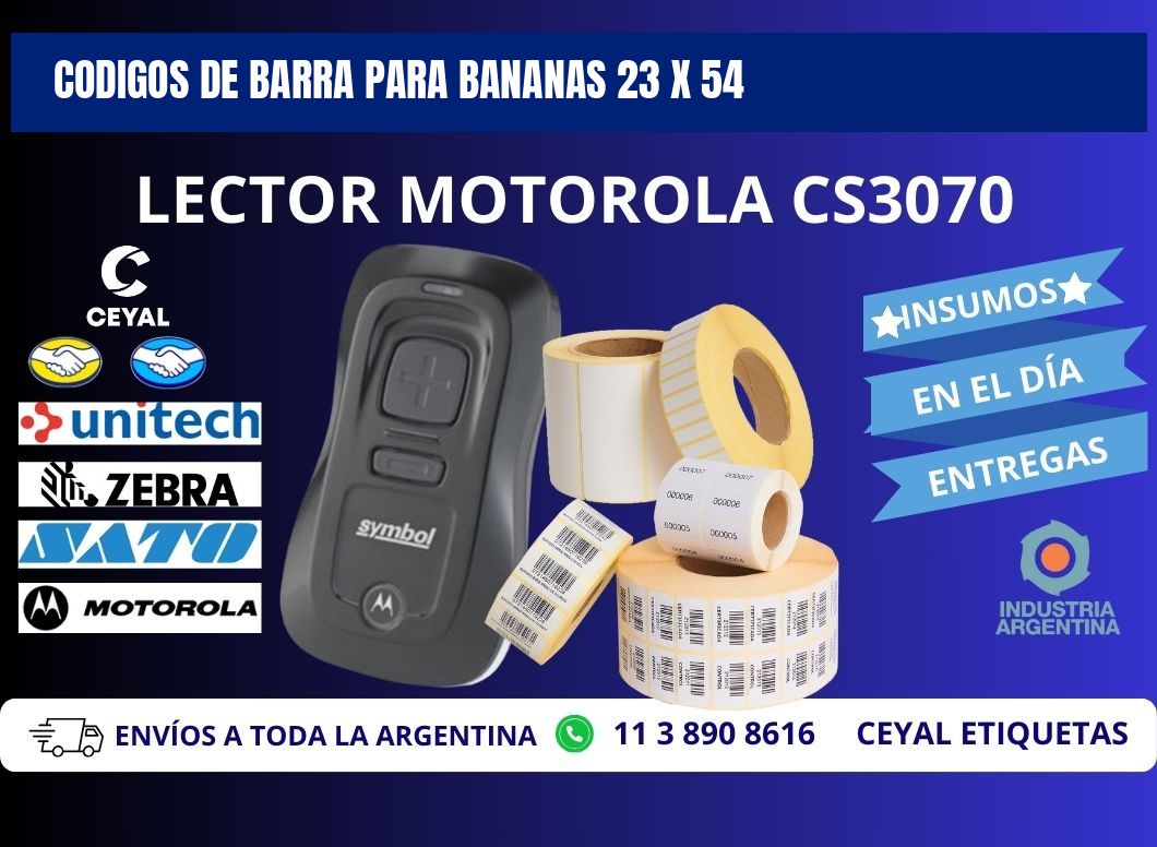 CODIGOS DE BARRA PARA BANANAS 23 x 54