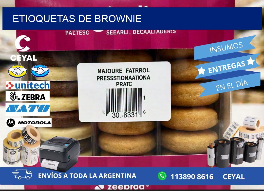 ETIOQUETAS DE BROWNIE