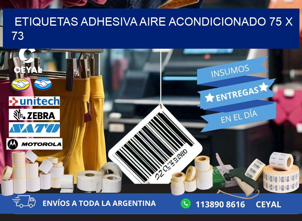 ETIQUETAS ADHESIVA AIRE ACONDICIONADO 75 x 73