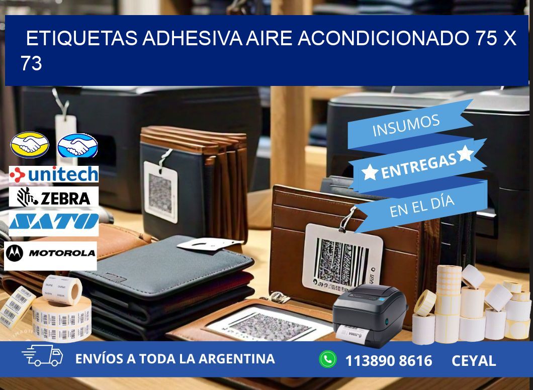 ETIQUETAS ADHESIVA AIRE ACONDICIONADO 75 x 73