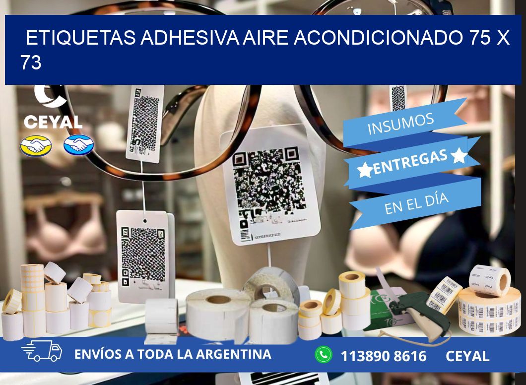 ETIQUETAS ADHESIVA AIRE ACONDICIONADO 75 x 73