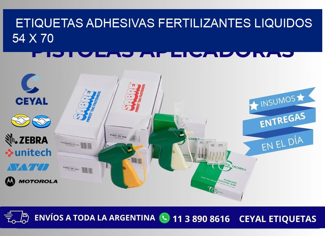 ETIQUETAS ADHESIVAS FERTILIZANTES LIQUIDOS 54 x 70