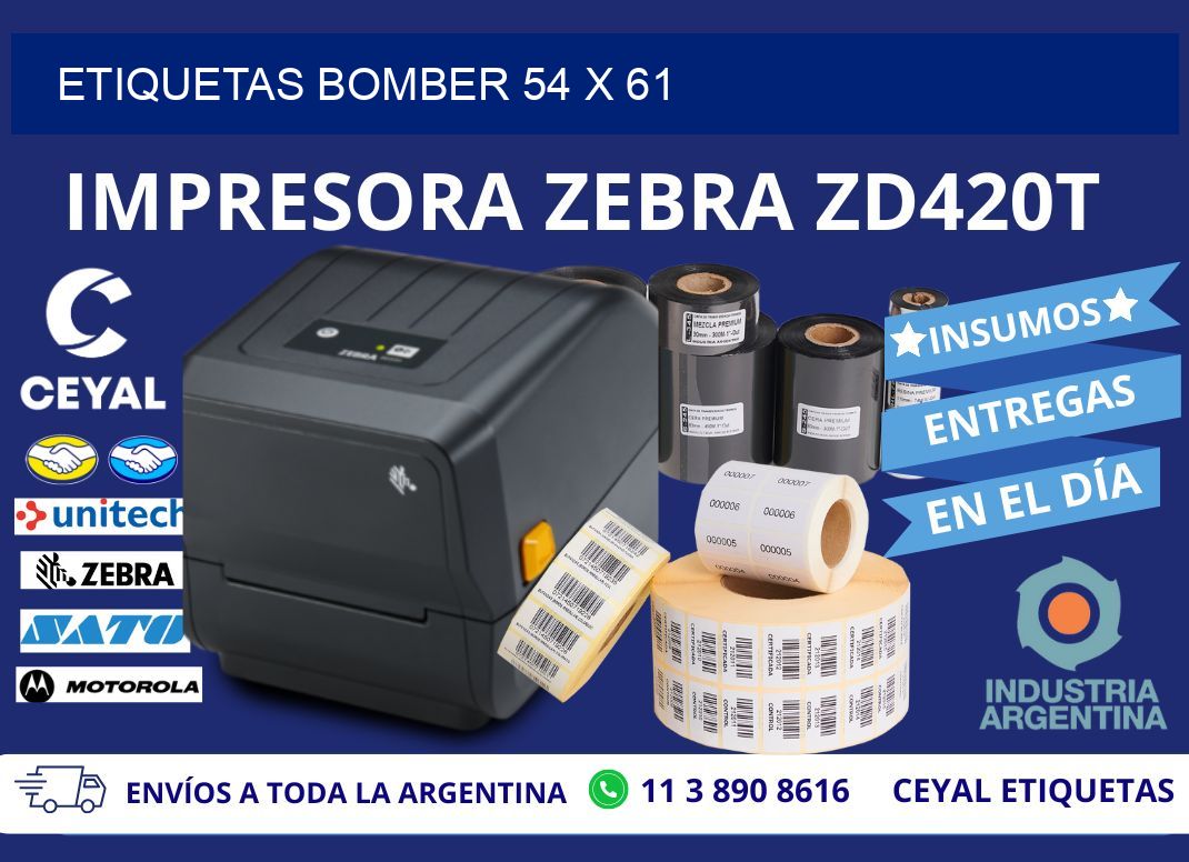 ETIQUETAS BOMBER 54 x 61