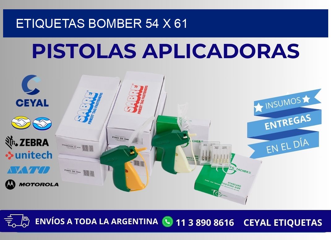 ETIQUETAS BOMBER 54 x 61
