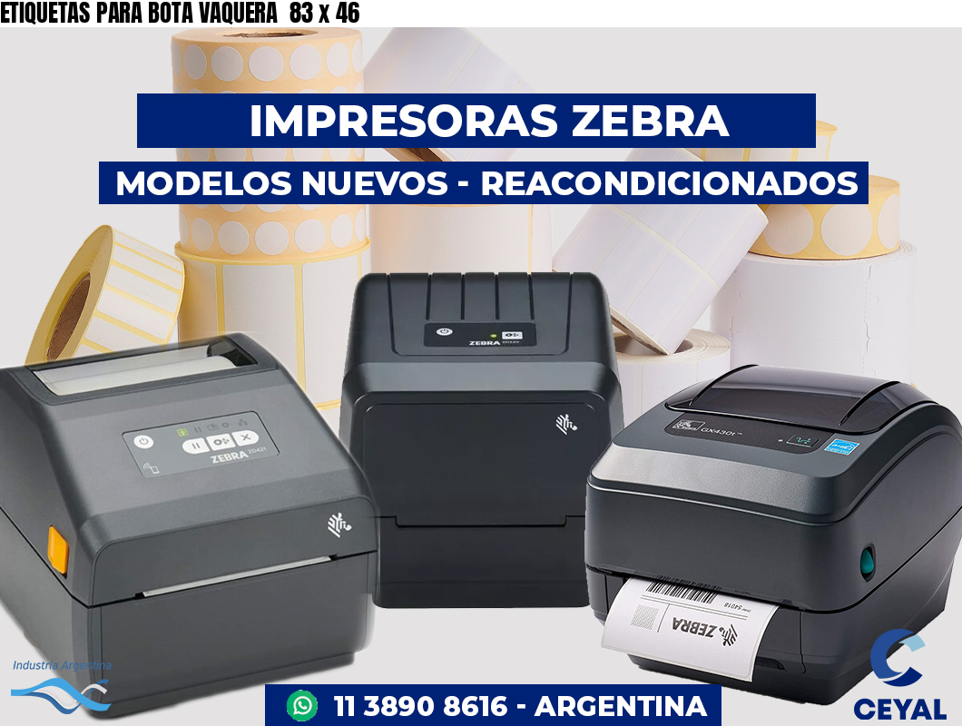 ETIQUETAS PARA BOTA VAQUERA  83 x 46