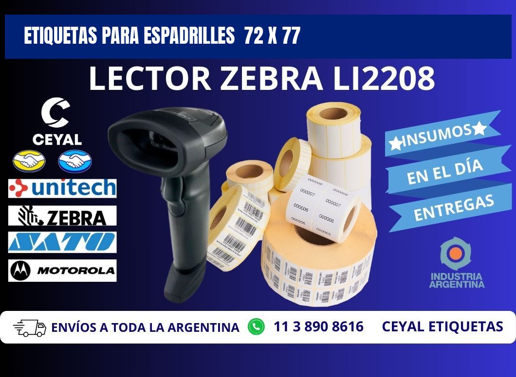 ETIQUETAS PARA ESPADRILLES  72 x 77