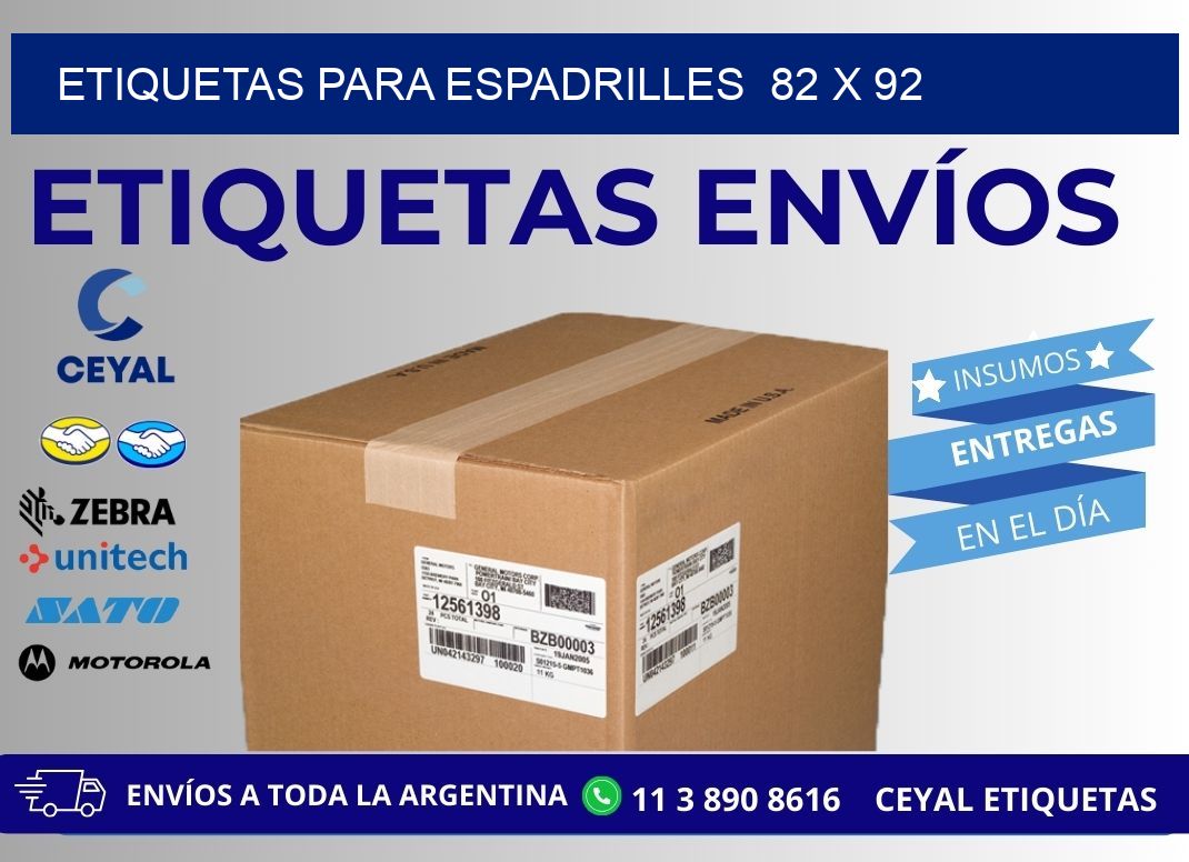 ETIQUETAS PARA ESPADRILLES  82 x 92