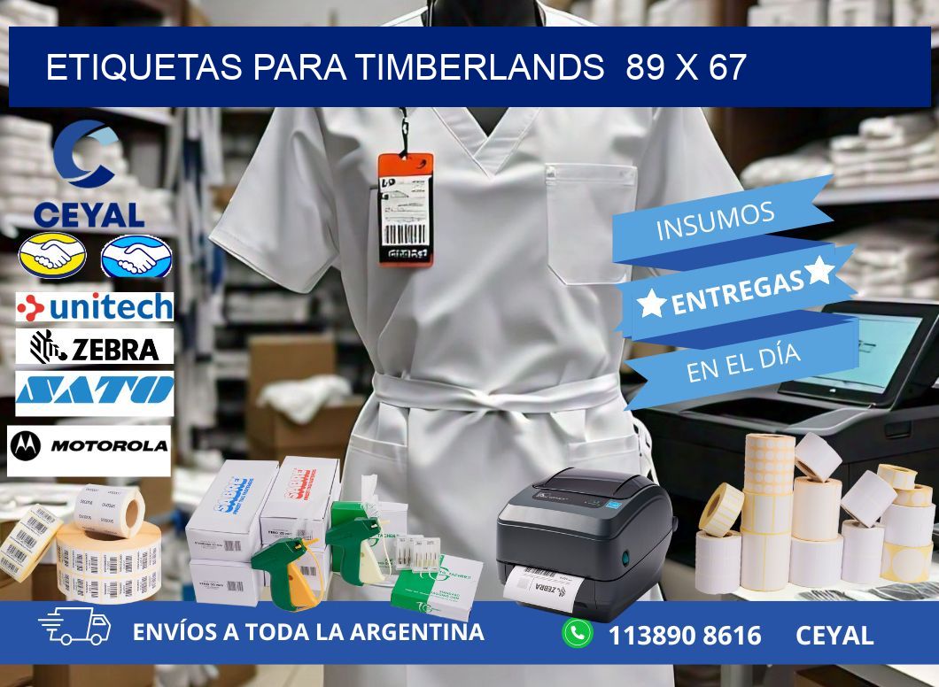 ETIQUETAS PARA TIMBERLANDS  89 x 67
