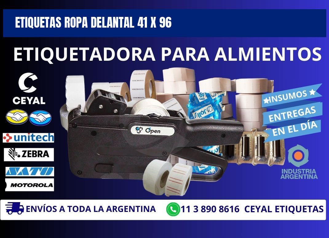 ETIQUETAS ROPA DELANTAL 41 x 96