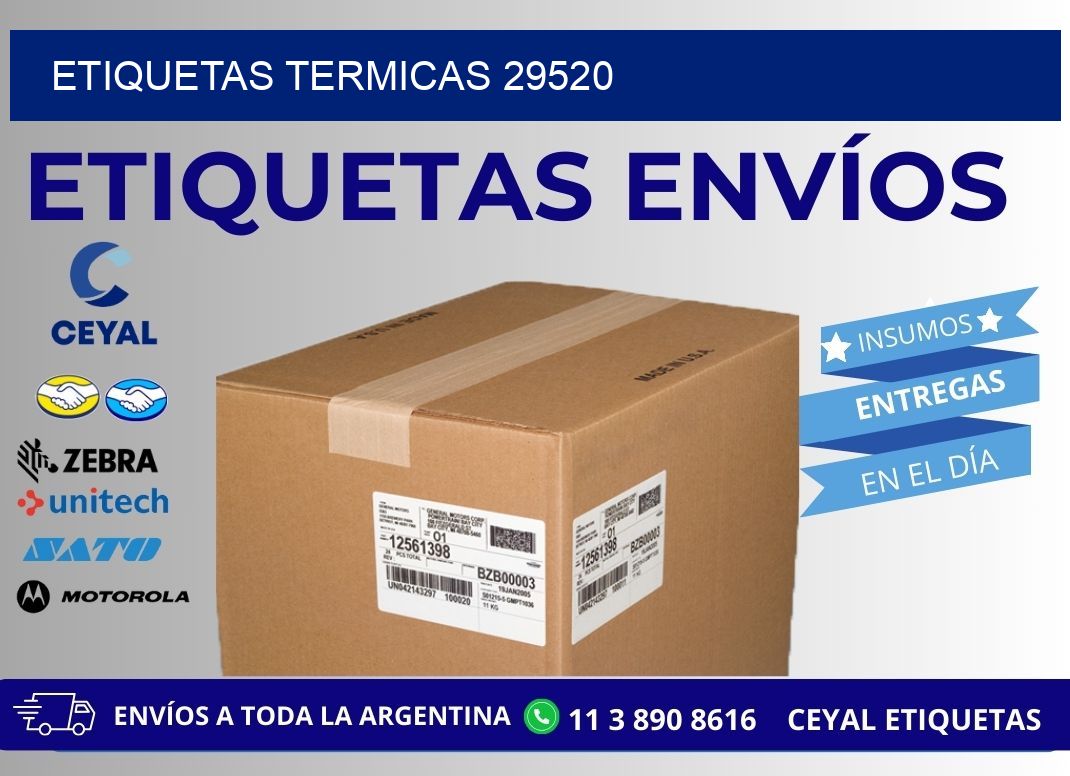 ETIQUETAS TERMICAS 29520