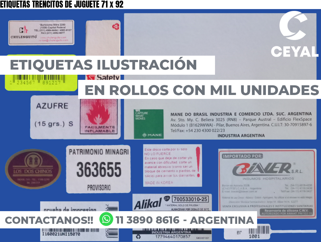 ETIQUETAS TRENCITOS DE JUGUETE 71 x 92