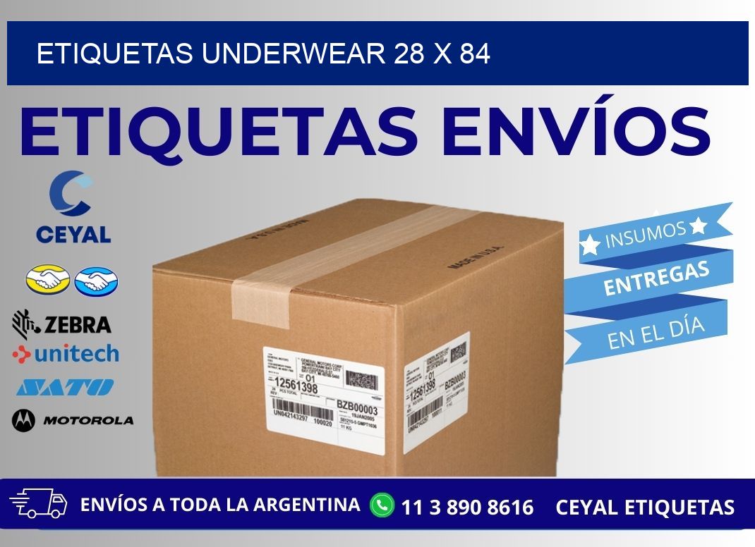 ETIQUETAS UNDERWEAR 28 x 84