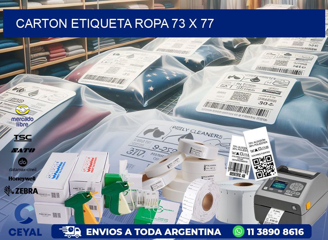 CARTON ETIQUETA ROPA 73 x 77