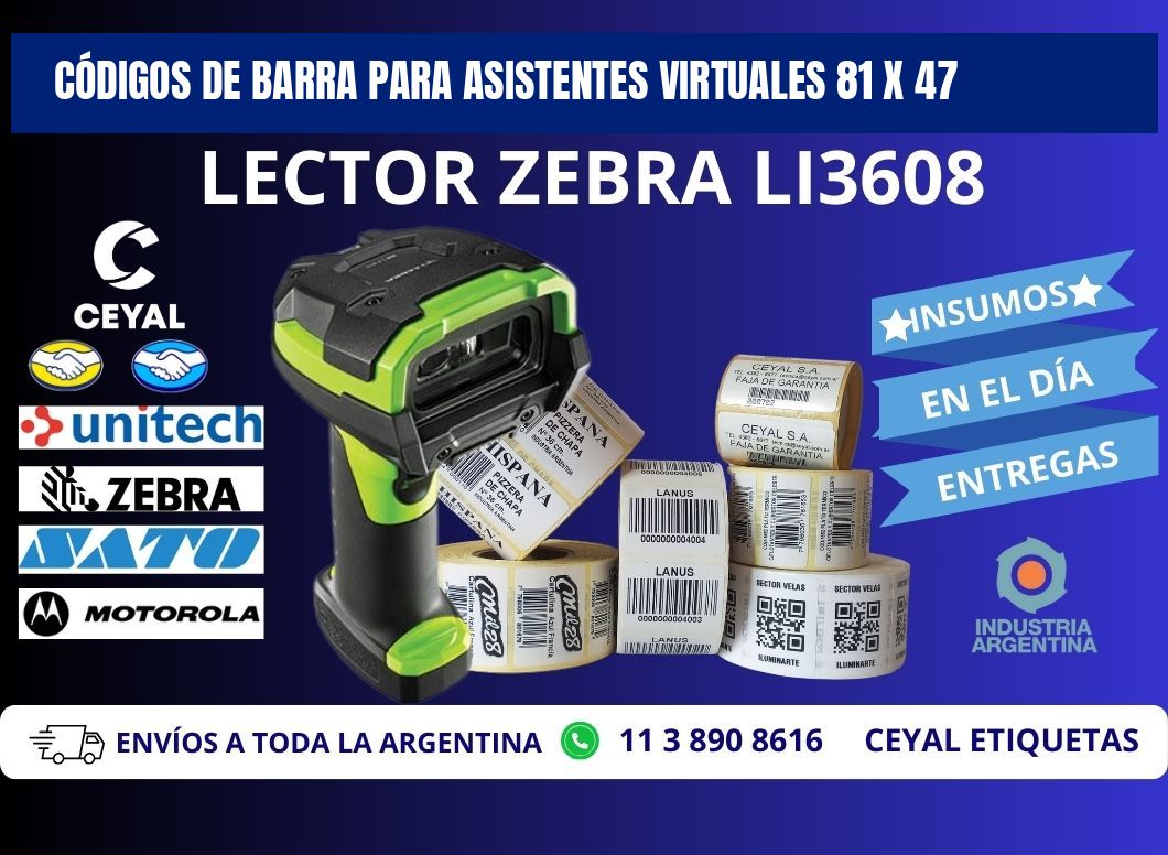 CÓDIGOS DE BARRA PARA ASISTENTES VIRTUALES 81 x 47