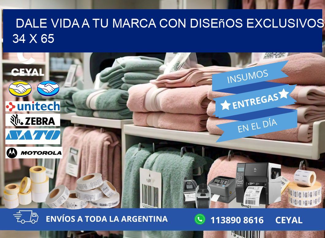 Dale Vida a tu Marca con Diseños Exclusivos 34 x 65