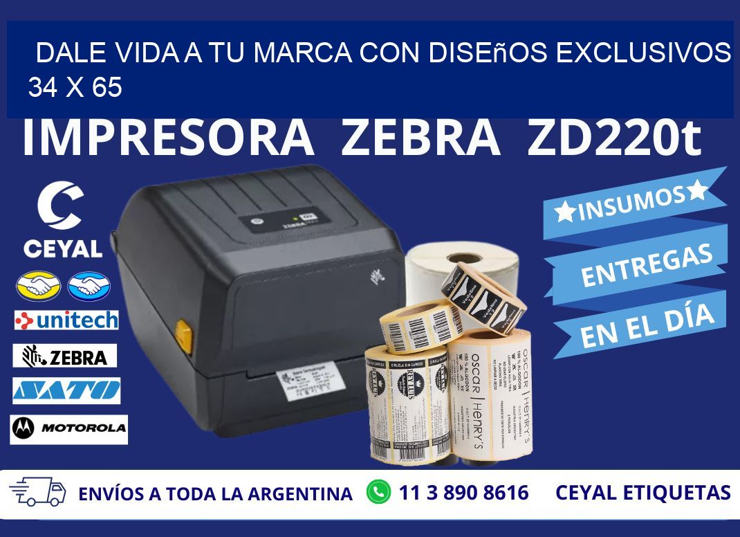 Dale Vida a tu Marca con Diseños Exclusivos 34 x 65