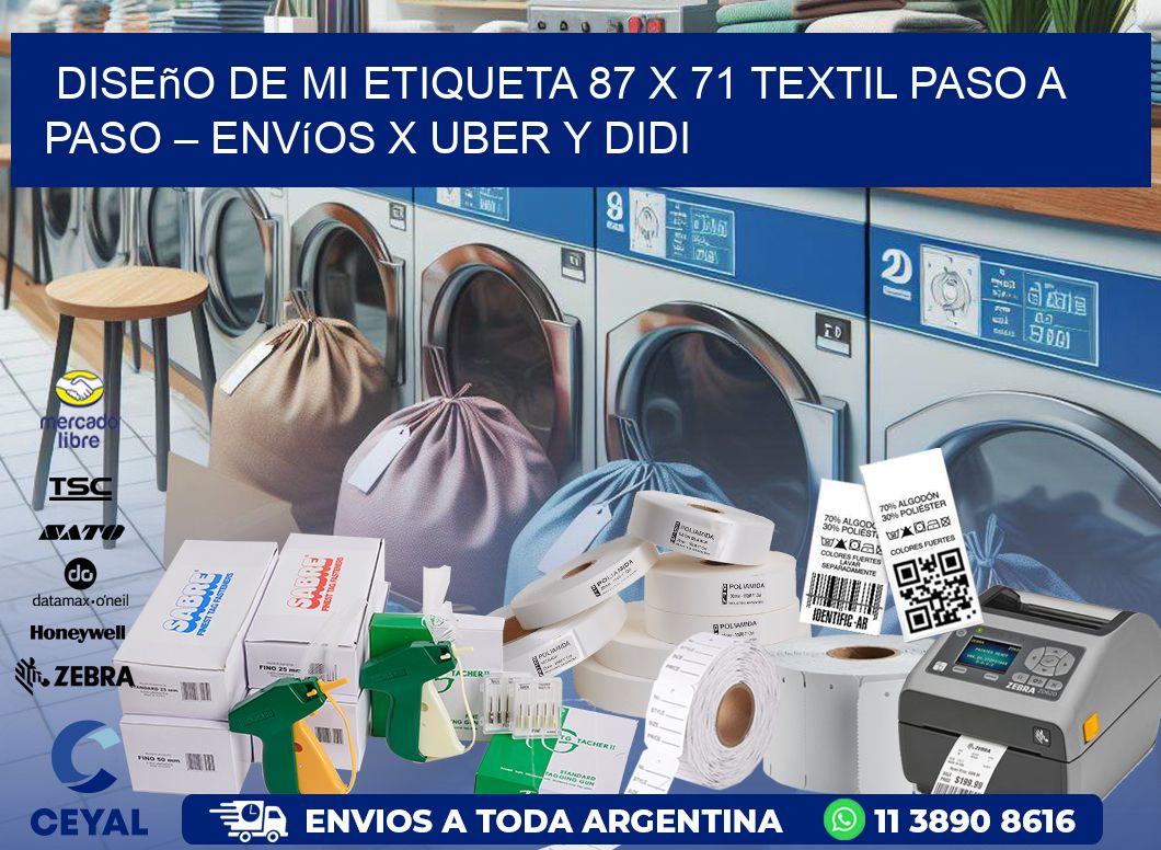 Diseño de mi Etiqueta 87 x 71 textil paso a paso – Envíos x Uber y DiDi